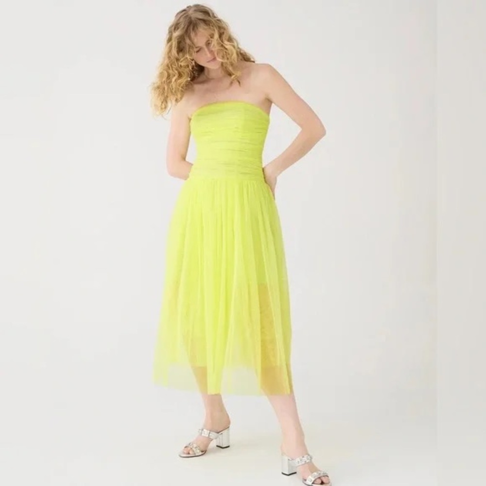 J. Crew Strapless limited-edition ruched strapless tulle dress